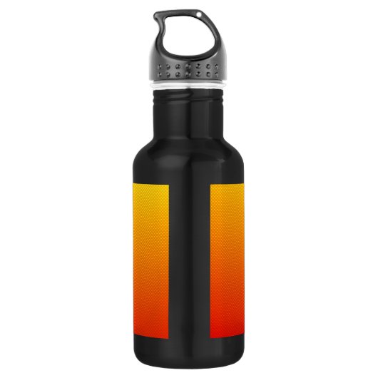 Gelb-orangee Harfe Edelstahlflasche (Rückseite)