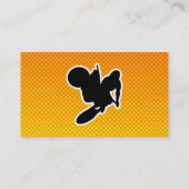 Gelb-orangee Motocross-Peitsche Visitenkarte (Rückseite)