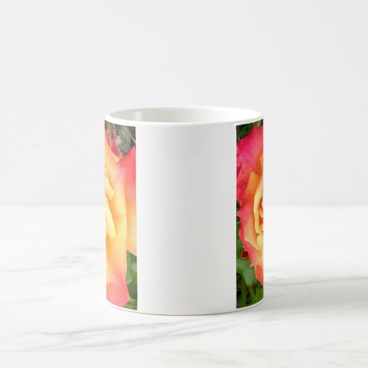 Gelb-orangee Rose Kaffeetasse (Mittel)