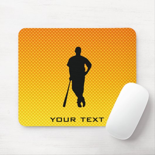 Gelb-orangeer Baseball Mousepad (Mit Mouse)