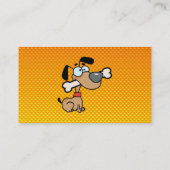Gelb-orangeer Cartoon-Hund Visitenkarte (Rückseite)