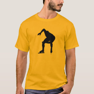 Gelb-orangeer Geschwindigkeits-Skater T-Shirt