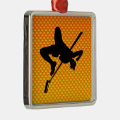 Gelb-orangeer Hochsprung Silbernes Ornament (Rechts)