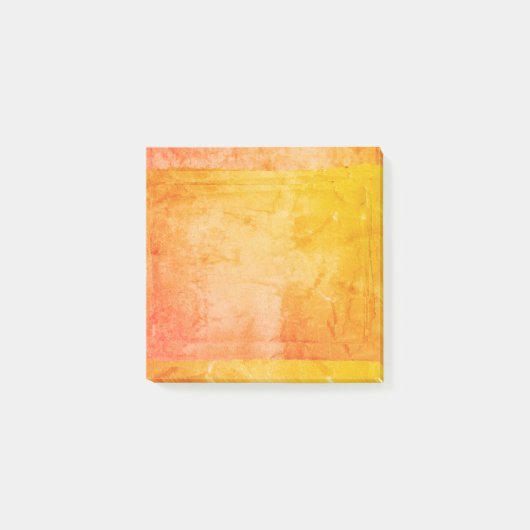 Gelb-orangeer Post-it Klebezettel (Vorderseite)