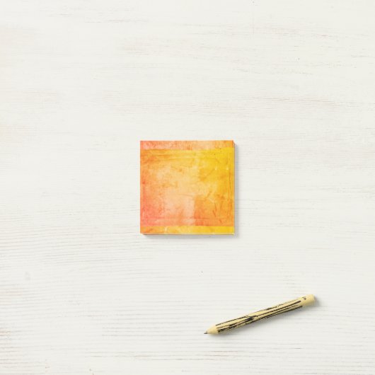 Gelb-orangeer Post-it Klebezettel (Auf Schreibtisch)