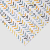 gelb-orangees blaues Grau Skandinaviermuster Seidenpapier (Ausschnitt)