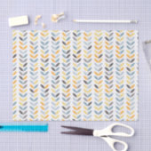 gelb-orangees blaues Grau Skandinaviermuster Seidenpapier (Handwerk)