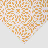 Gelb-orangees Blumenmuster Seidenpapier (Ausschnitt)