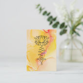 *~* gelb-orangees heilendes Yoga-Nirwana Lotuss Visitenkarte (Stehend Vorderseite)