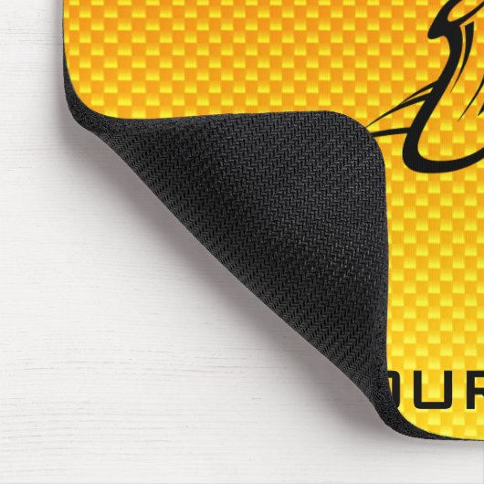 Gelb-orangees Saxophon Mousepad (Ecke)