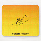 Gelb-orangees Saxophon Mousepad (Vorne)