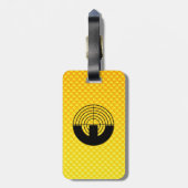 Gelb-orangees Sport-Schießen Gepäckanhänger (Rückseite vertikal)