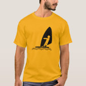 Gelb-orangees Windsurfing T-Shirt (Vorderseite)