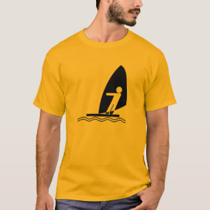 Gelb-orangees Windsurfing T-Shirt