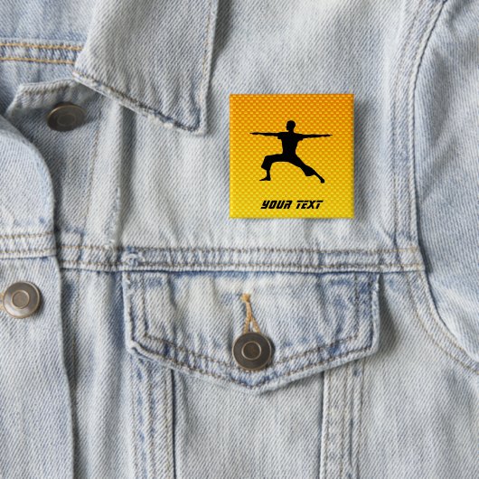 Gelb-orangees Yoga Button (Beispiel)