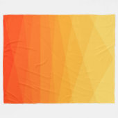 Gelb-orangefarbene polygonale Fleece-Decke Fleecedecke (Vorderseite (Horizontal))