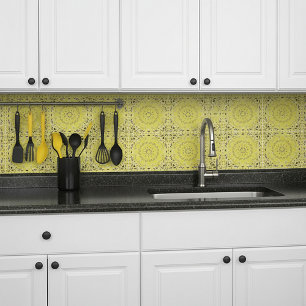 Gelb orientalisches Design Fliese