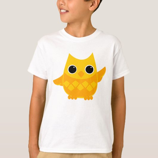 Gelb Owly T-Shirt (Vorderseite)