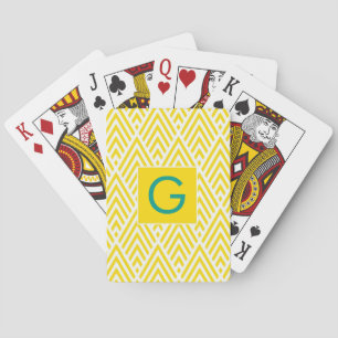 Gelb Pfeil Monogramm Spielkarten