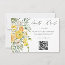 Gelb Pfirsich Salbei Grün Floral Hochzeitswebsite