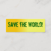 Gelb, phone_recycle, Name, Adresse 1, Adresse… Mini Visitenkarte (Rückseite)