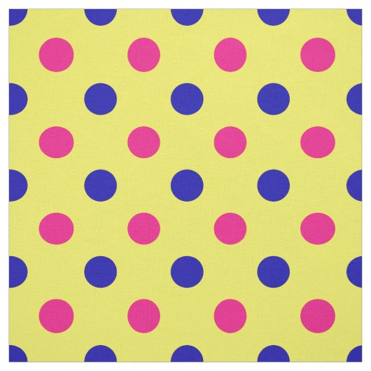 Gelb Pink Blau Punkte Muster Stoff (Muster)
