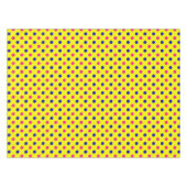 Gelb Pink Blau Punkte Muster Tischdecke (Vorderseite (Horizontal))