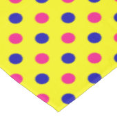 Gelb Pink Blau Punkte Muster Tischdecke (Schrägansicht)