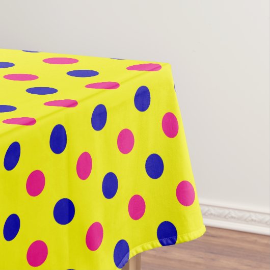 Gelb Pink Blau Punkte Muster Tischdecke (Beispiel)