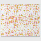 Gelb, Pinsel und Grüntöne Polka Punkte Umhüllungsp Geschenkpapier (Flach)