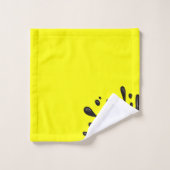 Gelb platsch badhandtuch set (Waschlappen)