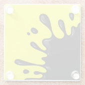 Gelb platsch glasuntersetzer (Rückseite)