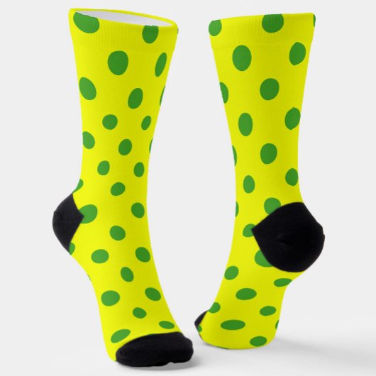 Gelb Polka Dots Design grün Socken