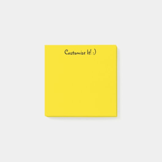 Gelb Post-it Klebezettel (Vorderseite)
