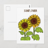 Gelb Postkarte (Vorne/Hinten)