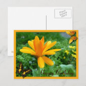 Gelb Postkarte (Vorne/Hinten)