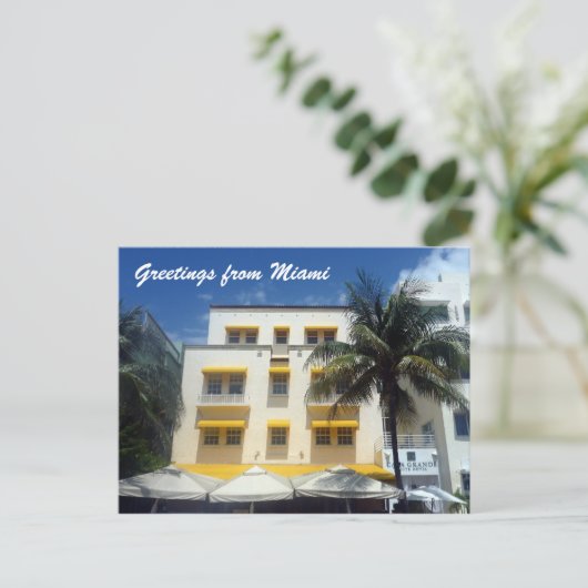 Gelb Postkarte (Stehend Vorderseite)