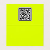 Gelb - QR-Code - gefaltet Visitenkarten (Innenseite Aufgefaltet)