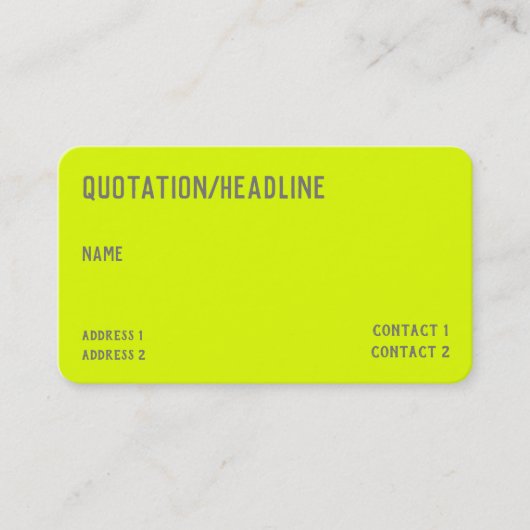 Gelb - QR - Code - Visitenkarte (Vorderseite)