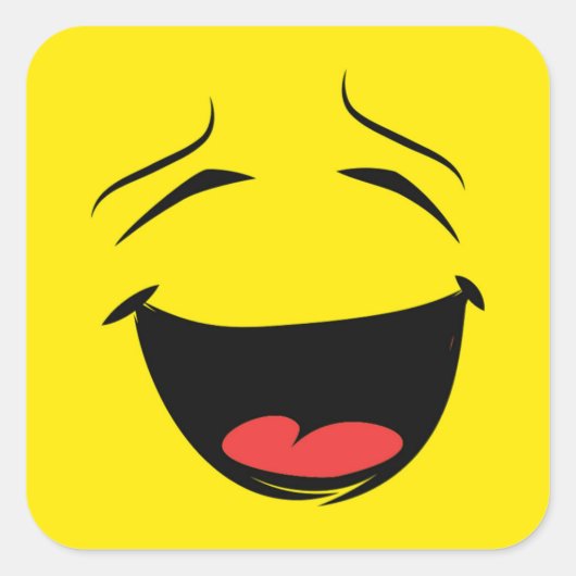 GELB QUADRATISCHER AUFKLEBER (Vorderseite)