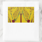 gelb rechteckiger aufkleber (Tasche)