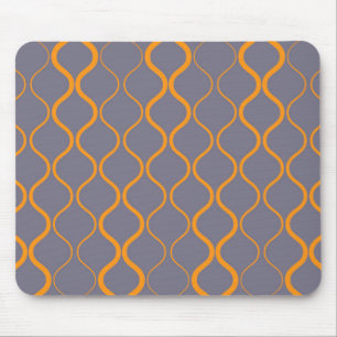 Gelb, Retro, coole trendige, kurvige, gewellte Ill Mousepad