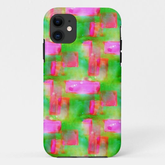 Gelb, rosa, abstrakt gestrichen, hell Case-Mate iPhone hülle (Rückseite)