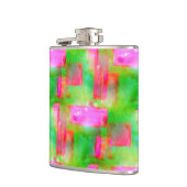 Gelb, rosa, abstrakt gestrichen, hell flachmann (Links)