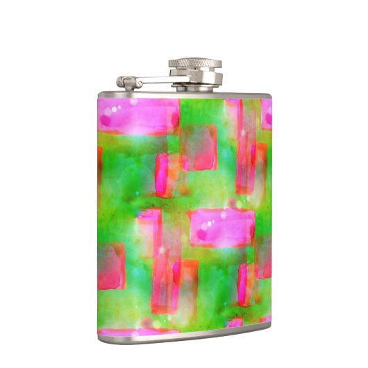 Gelb, rosa, abstrakt gestrichen, hell flachmann (Rechts)