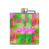 Gelb, rosa, abstrakt gestrichen, hell flachmann (Rückseite)