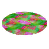 Gelb, rosa, abstrakt gestrichen, hell schneidebrett (Ecke)