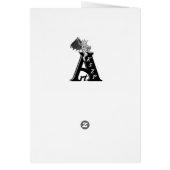 Gelb rosa Artdeco Rainbow Stripes Grußkarten (Hinten)