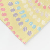 gelb-rosa-blaues Herzchen Regenbogen Fleecedecke (Ecke)