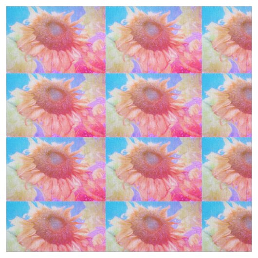 Gelb-rosa Blumenmuster Stoff (Muster)